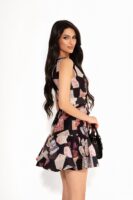 Рокля “Belted Dark Print”