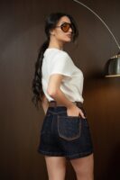 Дънкови панталонки Dark Denim