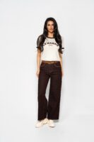 Кафяви дънки висока талия „Cocoa Denim“