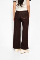 Кафяви дънки Wide Leg с декоративни джобове
