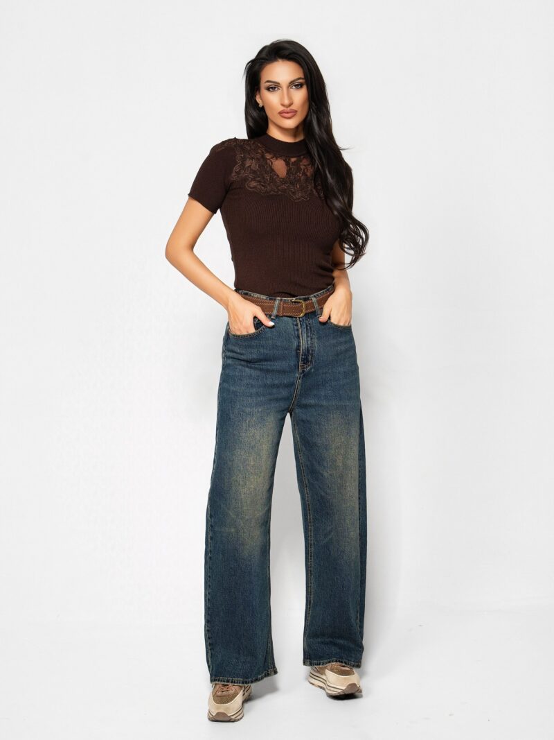 Сини дънки Wide Leg „Vintage Blue“