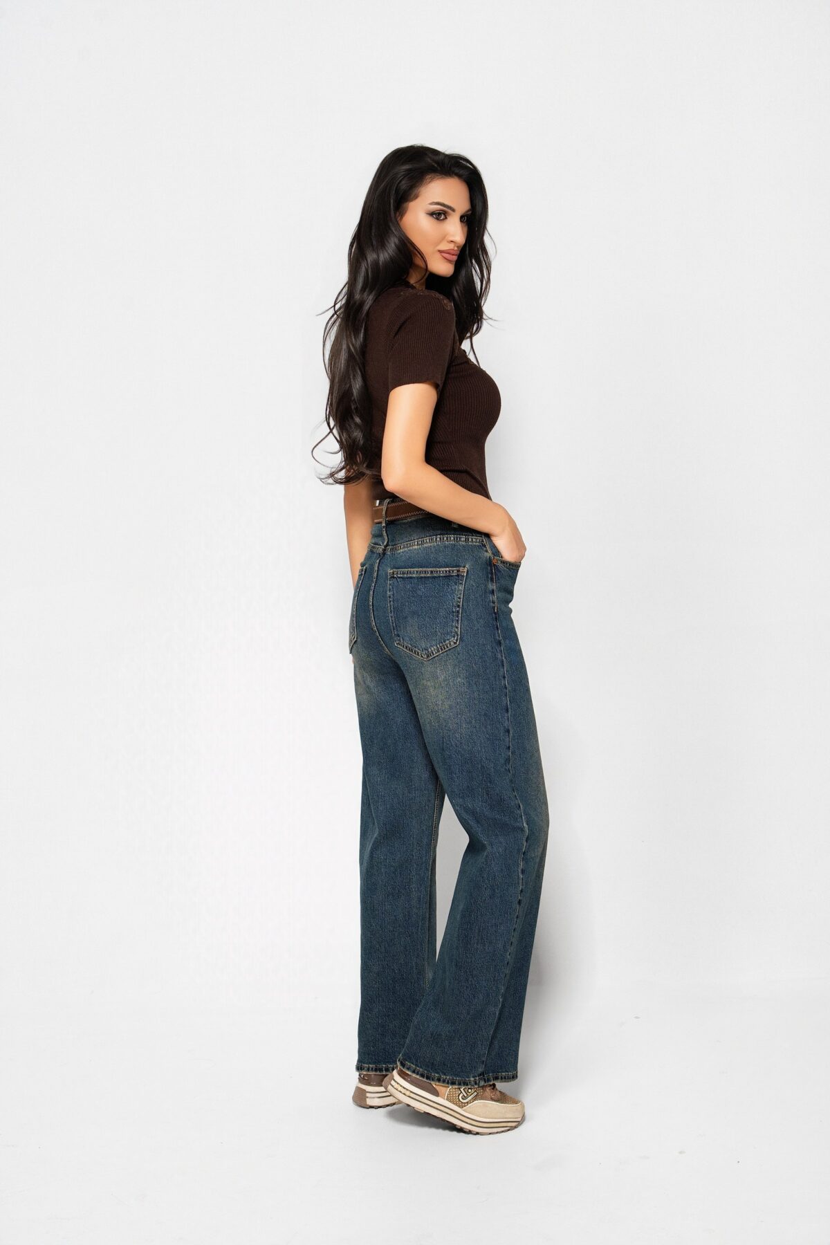 Сини дънки Wide Leg „Vintage Blue“