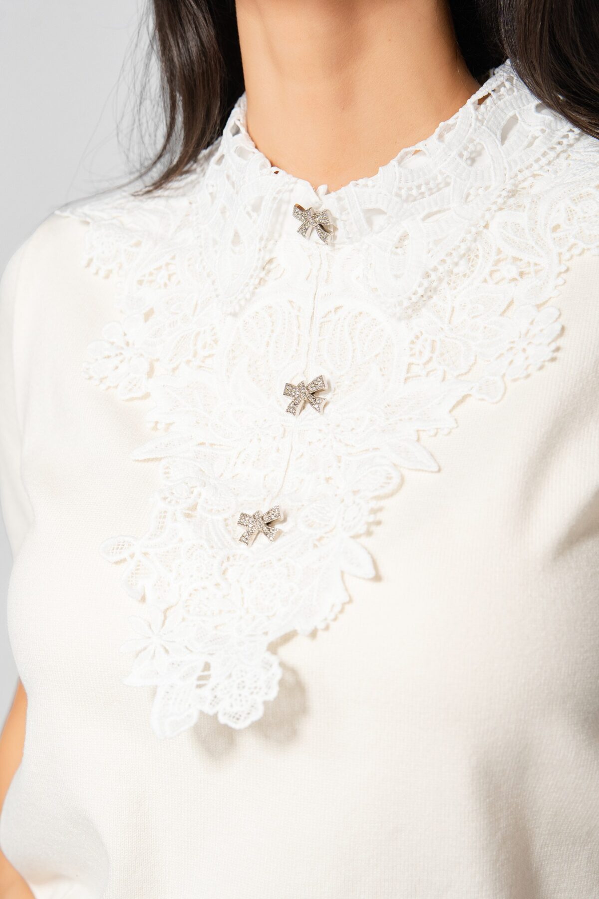 Блуза в екрю с дантела „Ivory Jewel“